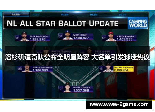 洛杉矶道奇队公布全明星阵容 大名单引发球迷热议